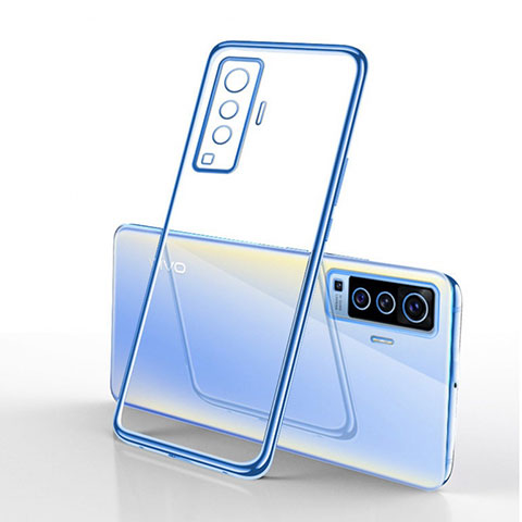 Custodia Silicone Trasparente Ultra Sottile Cover Morbida H03 per Vivo X50 5G Cielo Blu