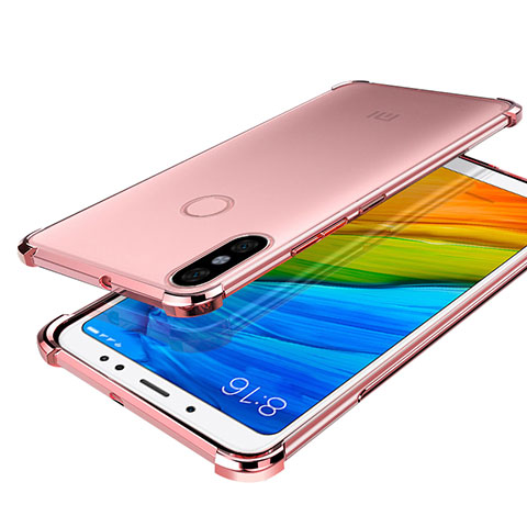 Custodia Silicone Trasparente Ultra Sottile Cover Morbida H03 per Xiaomi Mi 6X Oro Rosa