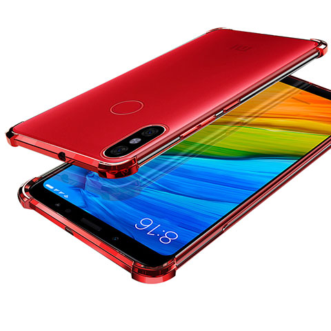 Custodia Silicone Trasparente Ultra Sottile Cover Morbida H03 per Xiaomi Mi 6X Rosso
