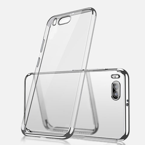 Custodia Silicone Trasparente Ultra Sottile Cover Morbida H03 per Xiaomi Mi Note 3 Argento