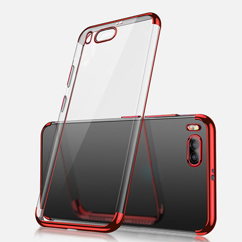 Custodia Silicone Trasparente Ultra Sottile Cover Morbida H03 per Xiaomi Mi Note 3 Rosso