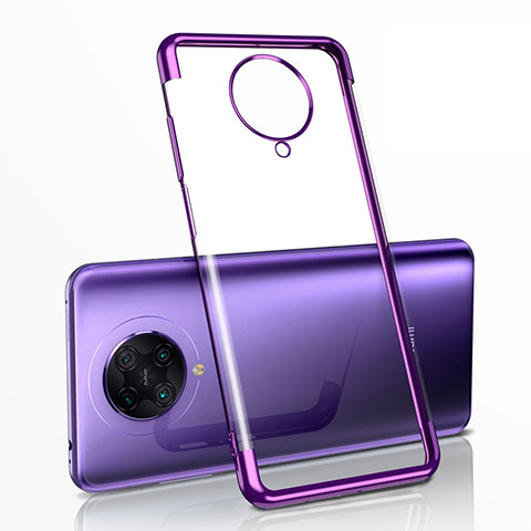 Custodia Silicone Trasparente Ultra Sottile Cover Morbida H03 per Xiaomi Poco F2 Pro Viola