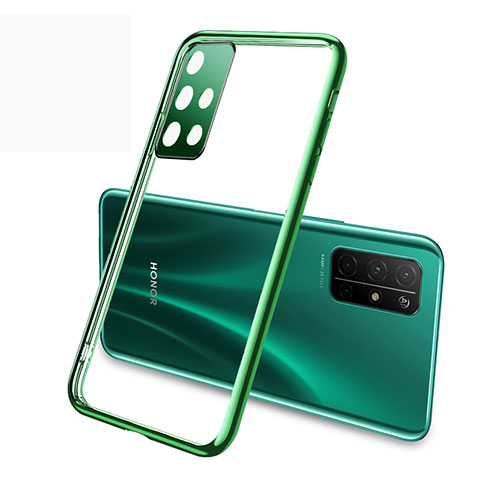 Custodia Silicone Trasparente Ultra Sottile Cover Morbida H04 per Huawei Honor 30S Verde