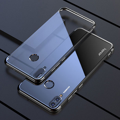 Custodia Silicone Trasparente Ultra Sottile Cover Morbida H04 per Huawei Honor 8X Nero