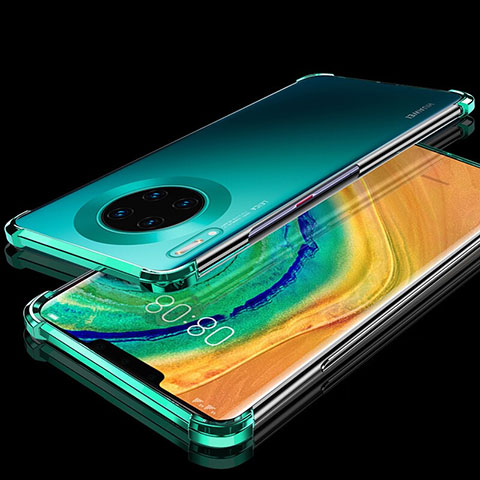 Custodia Silicone Trasparente Ultra Sottile Cover Morbida H04 per Huawei Mate 30 Pro 5G Verde