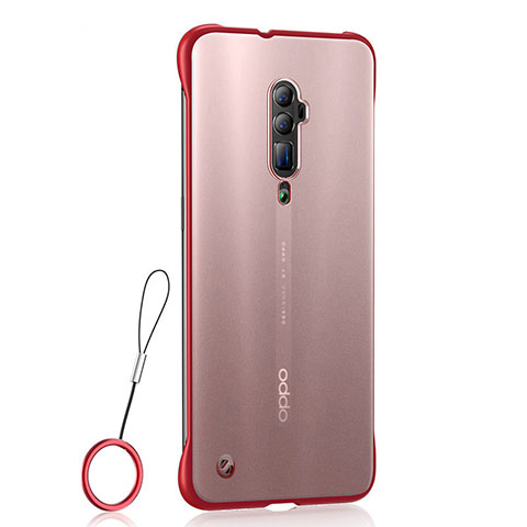 Custodia Silicone Trasparente Ultra Sottile Cover Morbida H04 per Oppo Reno 10X Zoom Rosso