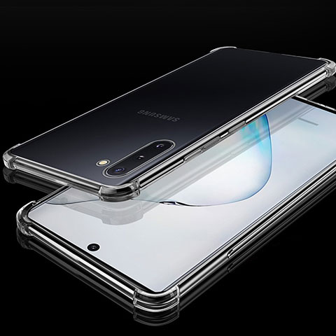 Custodia Silicone Trasparente Ultra Sottile Cover Morbida H04 per Samsung Galaxy Note 10 Plus Chiaro
