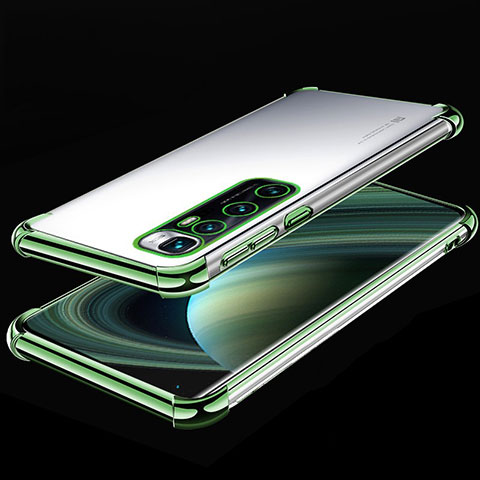 Custodia Silicone Trasparente Ultra Sottile Cover Morbida H04 per Xiaomi Mi 10 Ultra Verde