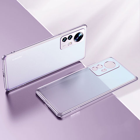 Custodia Silicone Trasparente Ultra Sottile Cover Morbida H04 per Xiaomi Mi 12S Pro 5G Viola