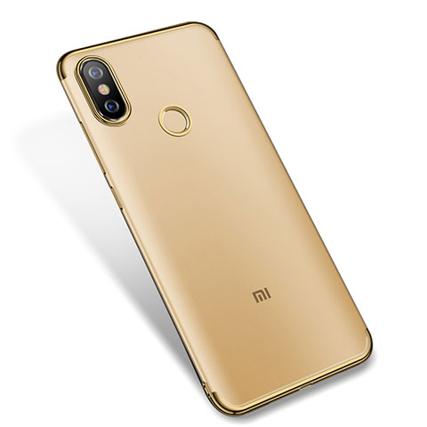 Custodia Silicone Trasparente Ultra Sottile Cover Morbida H04 per Xiaomi Mi 6X Oro