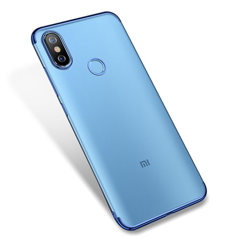 Custodia Silicone Trasparente Ultra Sottile Cover Morbida H04 per Xiaomi Mi A2 Blu