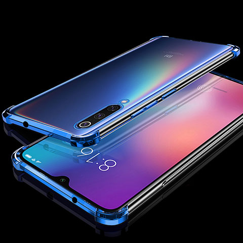 Custodia Silicone Trasparente Ultra Sottile Cover Morbida H04 per Xiaomi Mi A3 Lite Blu