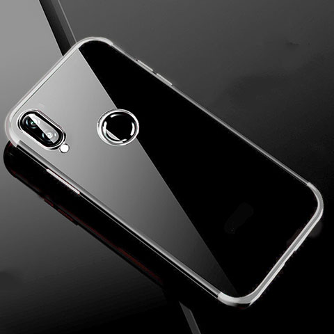 Custodia Silicone Trasparente Ultra Sottile Cover Morbida H04 per Xiaomi Redmi Note 7 Pro Argento
