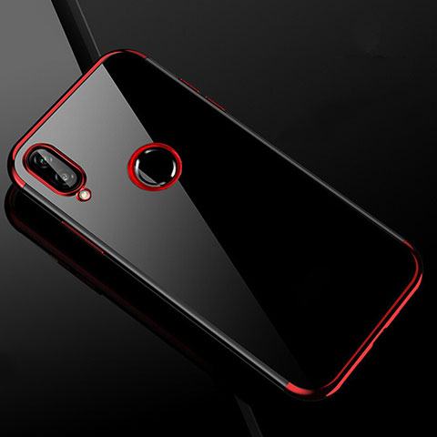 Custodia Silicone Trasparente Ultra Sottile Cover Morbida H04 per Xiaomi Redmi Note 7 Pro Rosso