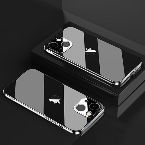 Custodia Silicone Trasparente Ultra Sottile Cover Morbida H05 per Apple iPhone 14 Plus Nero