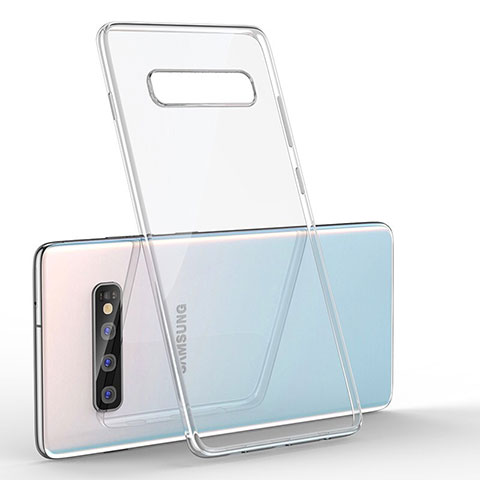 Custodia Silicone Trasparente Ultra Sottile Cover Morbida H05 per Samsung Galaxy S10 5G Chiaro
