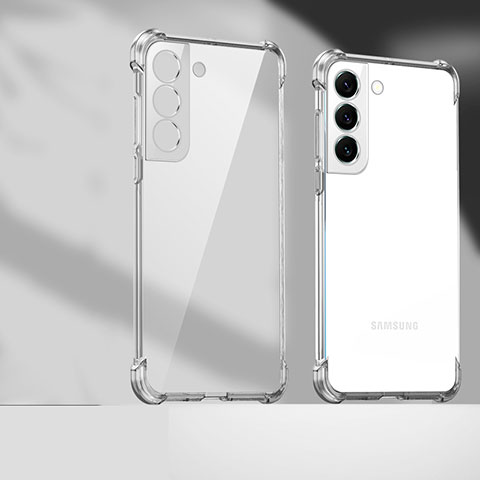 Custodia Silicone Trasparente Ultra Sottile Cover Morbida H05 per Samsung Galaxy S21 Plus 5G Chiaro