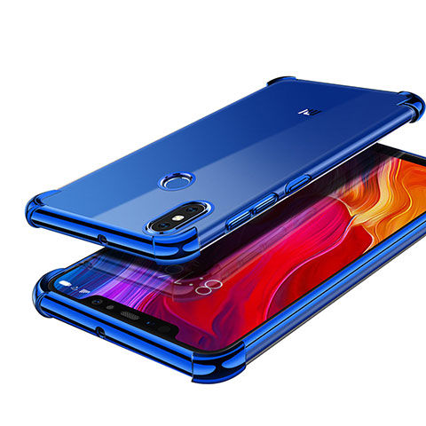 Custodia Silicone Trasparente Ultra Sottile Cover Morbida H05 per Xiaomi Mi 8 Blu