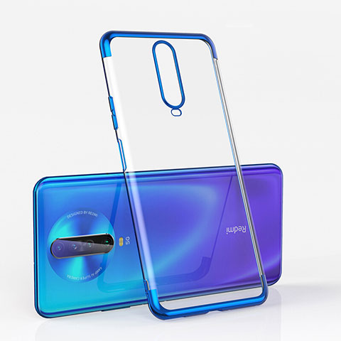 Custodia Silicone Trasparente Ultra Sottile Cover Morbida H05 per Xiaomi Poco X2 Blu
