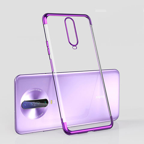 Custodia Silicone Trasparente Ultra Sottile Cover Morbida H05 per Xiaomi Poco X2 Viola