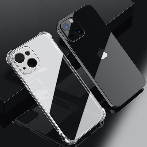 Custodia Silicone Trasparente Ultra Sottile Cover Morbida H06 per Apple iPhone 13 Mini Chiaro