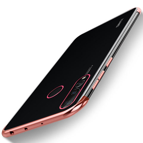 Custodia Silicone Trasparente Ultra Sottile Cover Morbida H06 per Huawei Nova 4 Oro Rosa