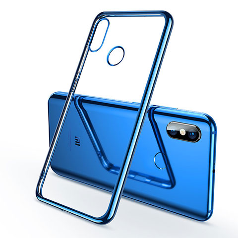 Custodia Silicone Trasparente Ultra Sottile Cover Morbida H06 per Xiaomi Mi 8 Blu