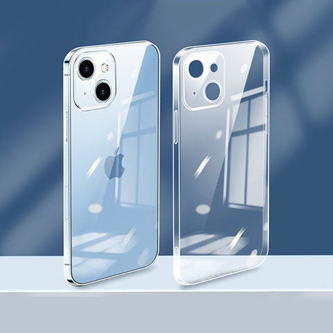 Custodia Silicone Trasparente Ultra Sottile Cover Morbida H08 per Apple iPhone 13 Bianco