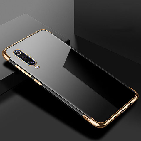 Custodia Silicone Trasparente Ultra Sottile Cover Morbida H08 per Xiaomi Mi 9 Oro