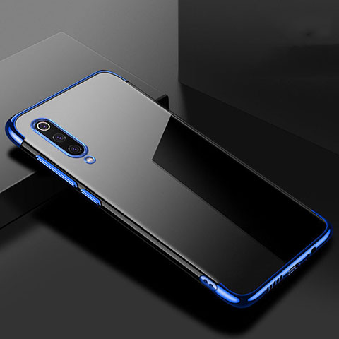 Custodia Silicone Trasparente Ultra Sottile Cover Morbida H08 per Xiaomi Mi A3 Lite Blu
