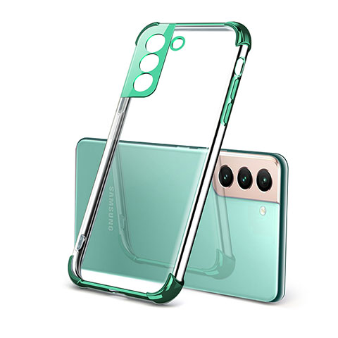Custodia Silicone Trasparente Ultra Sottile Cover Morbida H09 per Samsung Galaxy S22 5G Verde