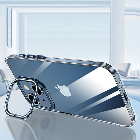 Custodia Silicone Trasparente Ultra Sottile Cover Morbida LD6 per Apple iPhone 14 Plus Blu