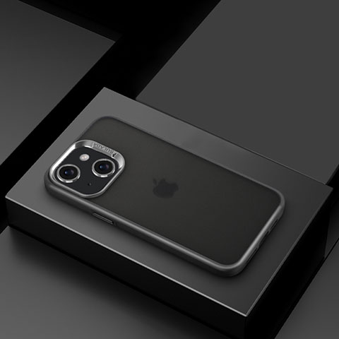 Custodia Silicone Trasparente Ultra Sottile Cover Morbida LD8 per Apple iPhone 14 Plus Nero