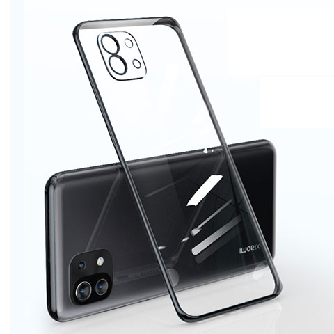 Custodia Silicone Trasparente Ultra Sottile Cover Morbida per Xiaomi Mi 11 Lite 4G Nero