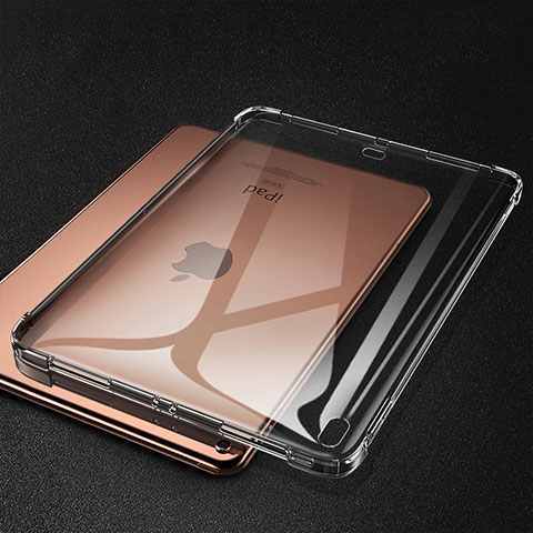 Custodia Silicone Trasparente Ultra Sottile Cover Morbida S01 per Apple iPad Pro 11 (2018) Grigio