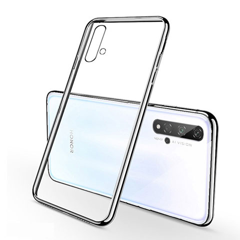 Custodia Silicone Trasparente Ultra Sottile Cover Morbida S01 per Huawei Honor 20 Argento