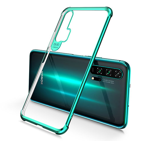 Custodia Silicone Trasparente Ultra Sottile Cover Morbida S01 per Huawei Honor 20 Pro Verde