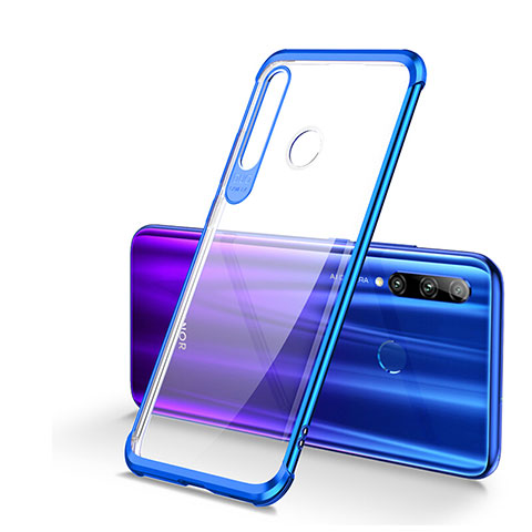 Custodia Silicone Trasparente Ultra Sottile Cover Morbida S01 per Huawei Honor 20i Blu