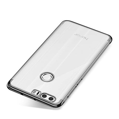 Custodia Silicone Trasparente Ultra Sottile Cover Morbida S01 per Huawei Honor 8 Grigio