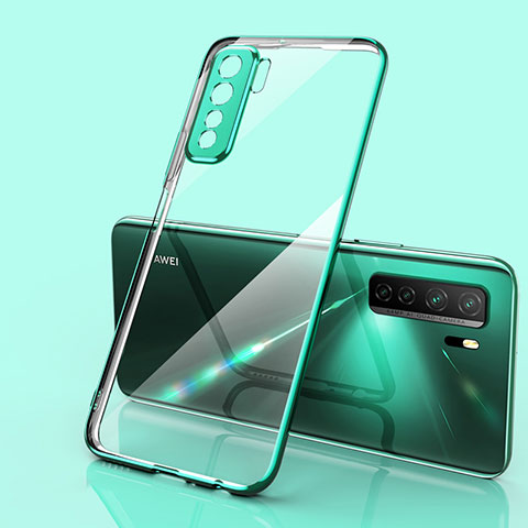 Custodia Silicone Trasparente Ultra Sottile Cover Morbida S01 per Huawei Nova 7 SE 5G Verde