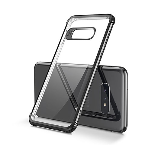 Custodia Silicone Trasparente Ultra Sottile Cover Morbida S01 per Samsung Galaxy S10e Nero
