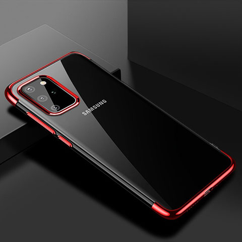 Custodia Silicone Trasparente Ultra Sottile Cover Morbida S01 per Samsung Galaxy S20 Plus 5G Rosso