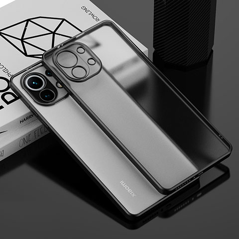 Custodia Silicone Trasparente Ultra Sottile Cover Morbida S01 per Xiaomi Mi 11 Lite 5G Nero