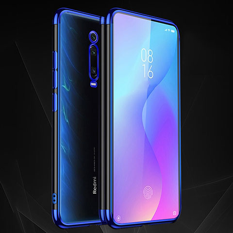 Custodia Silicone Trasparente Ultra Sottile Cover Morbida S01 per Xiaomi Mi 9T Blu