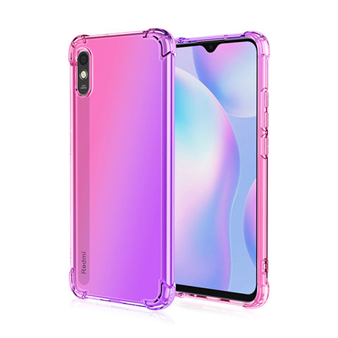 Custodia Silicone Trasparente Ultra Sottile Cover Morbida S01 per Xiaomi Redmi 9i Lavanda