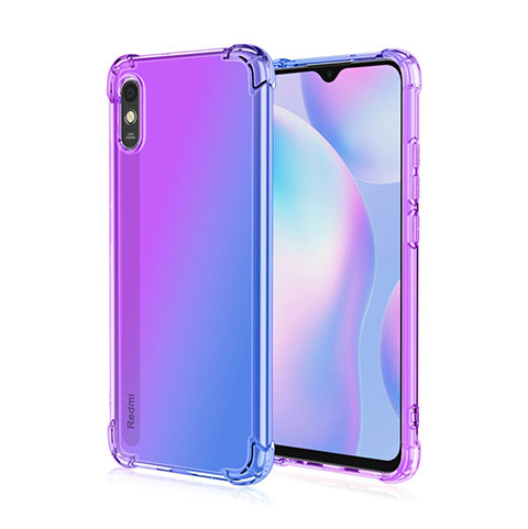 Custodia Silicone Trasparente Ultra Sottile Cover Morbida S01 per Xiaomi Redmi 9i Viola