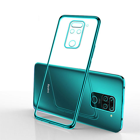 Custodia Silicone Trasparente Ultra Sottile Cover Morbida S01 per Xiaomi Redmi Note 9 Verde