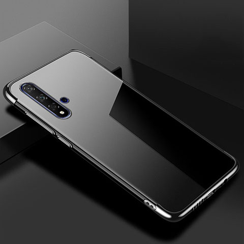 Custodia Silicone Trasparente Ultra Sottile Cover Morbida S02 per Huawei Honor 20 Nero