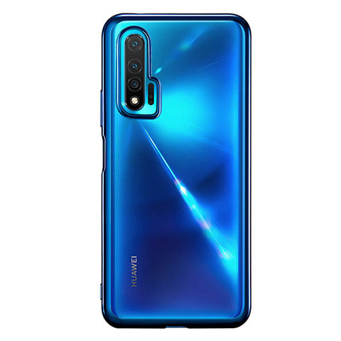Custodia Silicone Trasparente Ultra Sottile Cover Morbida S02 per Huawei Nova 6 5G Blu