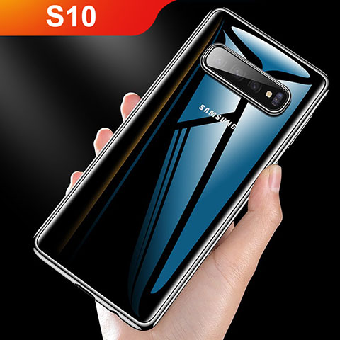 Custodia Silicone Trasparente Ultra Sottile Cover Morbida S02 per Samsung Galaxy S10 Chiaro